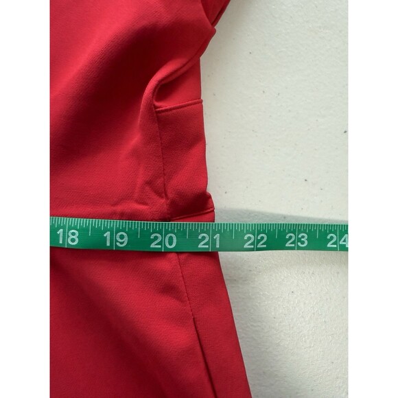 Lane Bryant Women’s Red Flutter Sleeve Midi Dress V-Neck Fit & Flare Holiday 20 - Picture 10 of 12